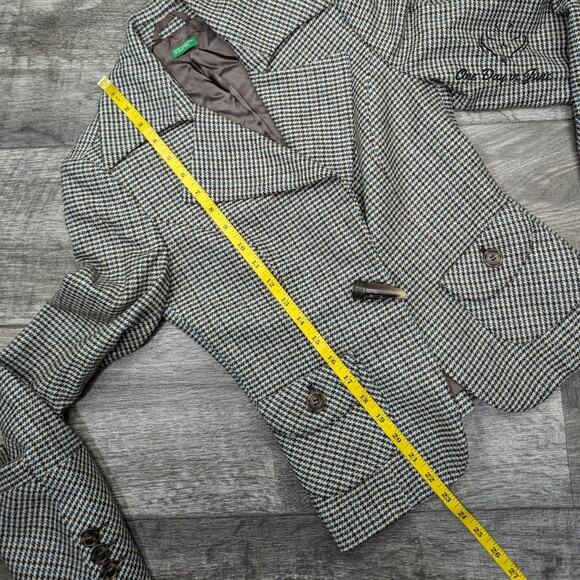 Benetton Vintage Classic Houndstooth Blazer Size 40 (M) - Picture 4 of 5